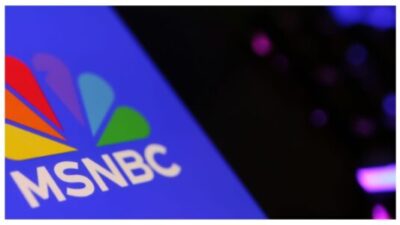 MSNBC logo on smartphone