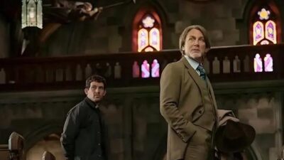 Scene from Wake Up Dead Man A Knives Out Mystery