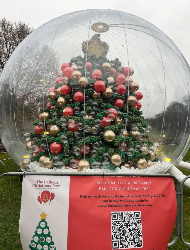 The Balloon Christmas Tree in the U.K.