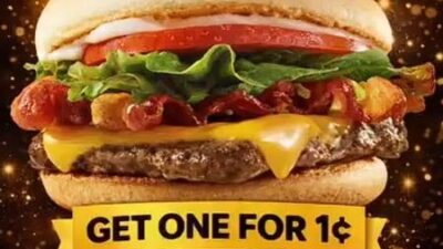 Wendy's Jr Bacon Burger for $1