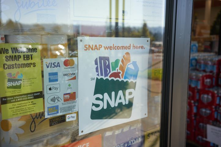 A Sign at a Retailer - We Accept SNAP