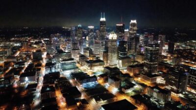 Atlanta skyline at night - via GrokAI