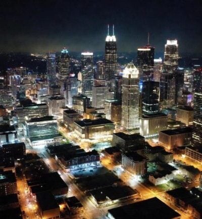 Atlanta skyline at night - via GrokAI