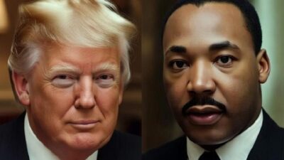 Donald Trump and Martin Luther King Jr - via eurAI