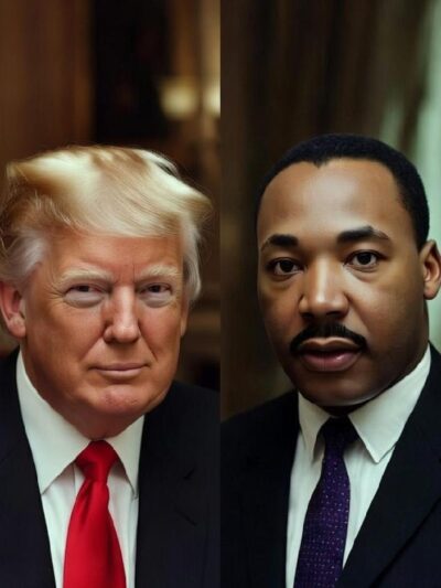 Donald Trump and Martin Luther King Jr - via eurAI