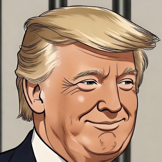 Donald Trump (cartoon) - via GrokAI