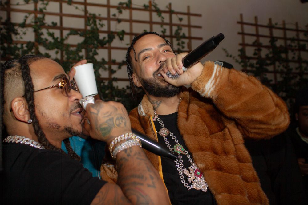 French Montana and Max B at listening party (photo by Melissa Nyomi Stoll of Melshotya).