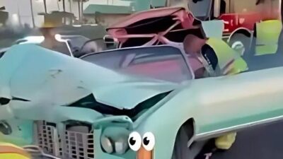 Kodak Black's Easter Vert Impala wrecked - via screenshot
