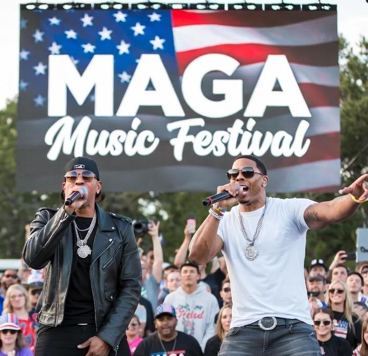 Ludacris and Nelly at so-called 'MAGA Music Festival' - via eurAI