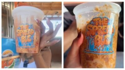 The Spread Bus ramen noodles and chips in a cup