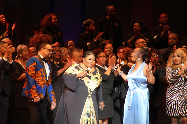 Left to Right: Richard Smallwood, Kathy Taylor, Regina Belle, Jennifer Holliday. Photo by Mona Austin