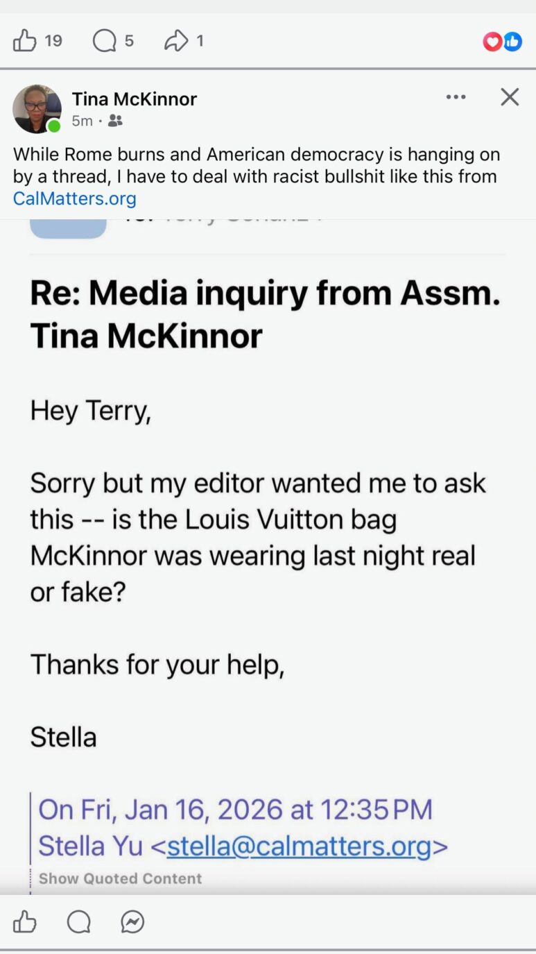 Tina Mckinnor social media post