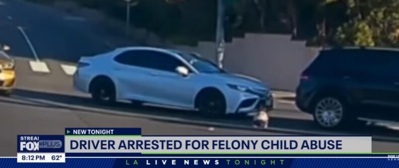 Toddler who fell out of Jacqueline Hernandez's car - screenshot