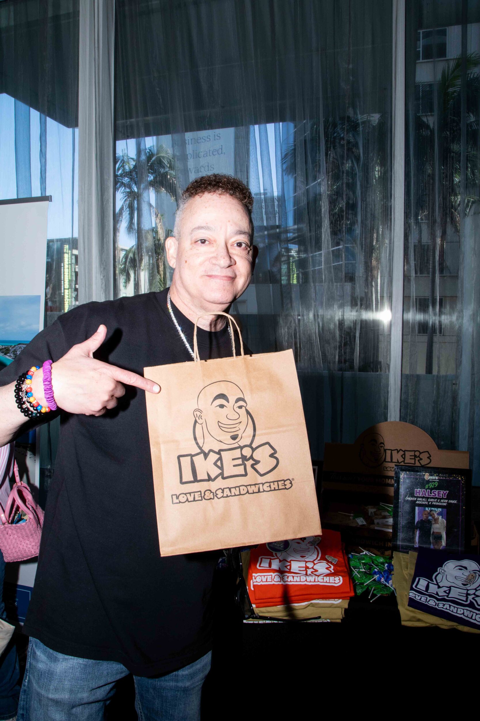 Christopher Reid of Kid 'N Play enjoying Ike's Sandwiches at the Annual GBK Brand Bar at the Pre-Grammy Luxury Lounge. (Photo Credit: Bella Marie)
