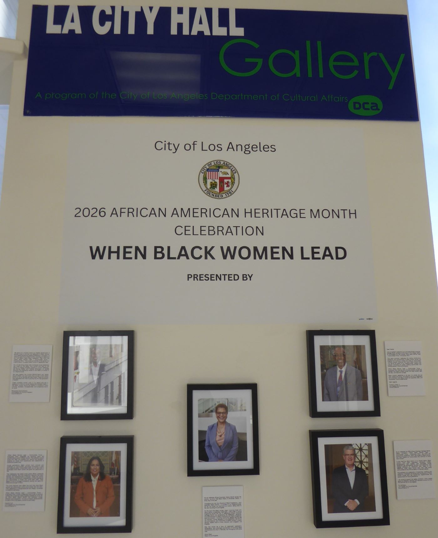 When Black Women Lead Gallery Signage: Photo Credit, Ricky Richardson