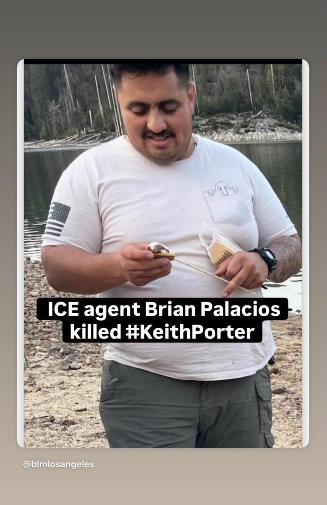 ICE agent Brian Palacios - blmLA / via X