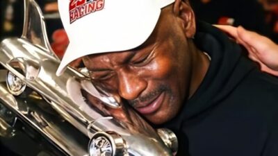 Michael Jordan after winning Daytona 500 - screenshot