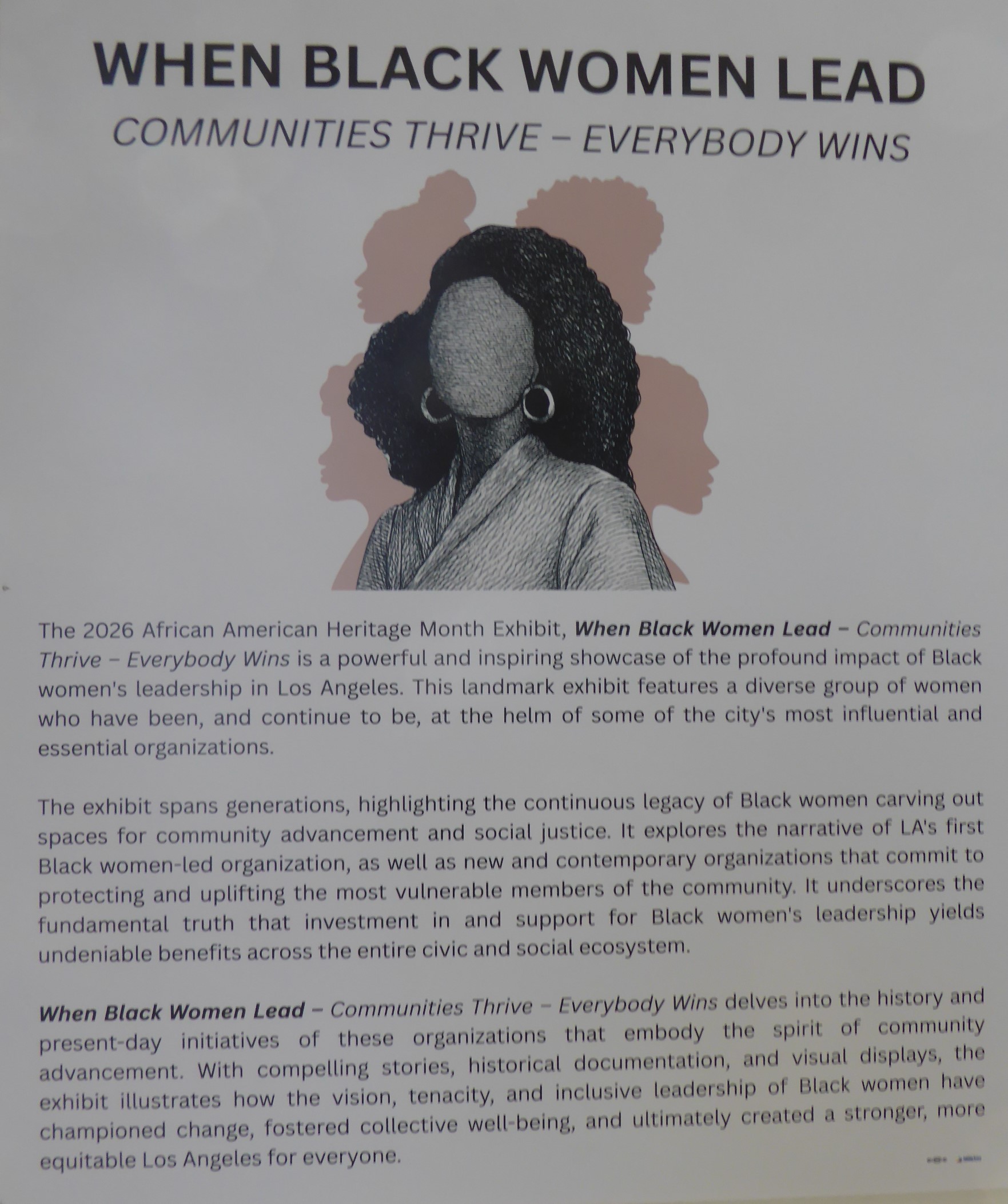 When Black Women Lead Gallery Signage: Photo Credit, Ricky Richardson