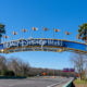 A Walt Disney World arch gate on the street in Orlando, Florida, USA. stock photo