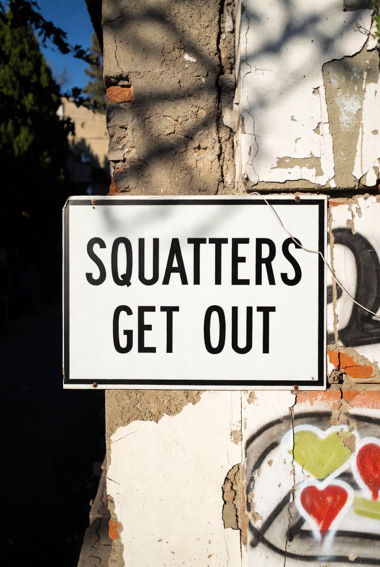 Squatters sign