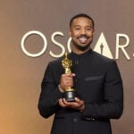 Michael B. Jordan poses backstage with the Oscar® for Actor in a Leading Role during the 98th Oscars®