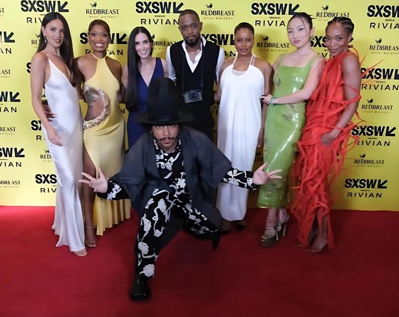 Boots Riley and the cast of 'I Love Boosters' - screenshot