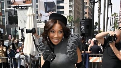 Brandy at her star ceremony