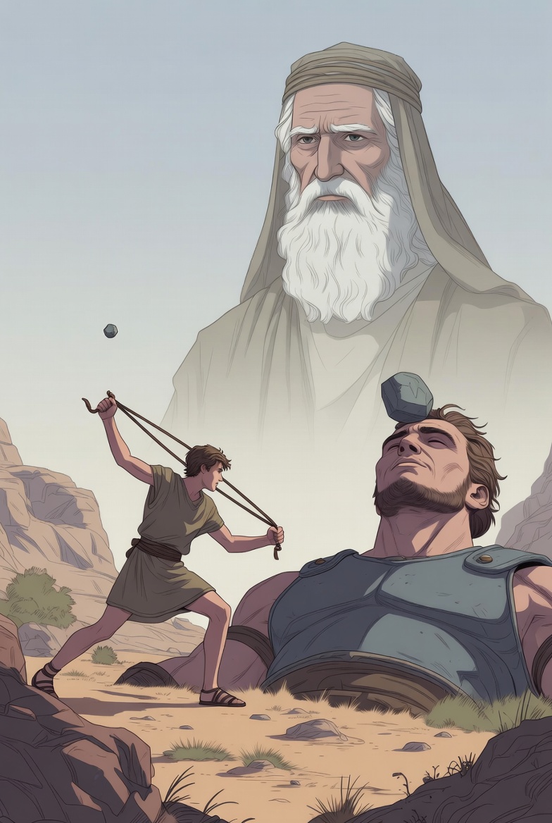 David slays Goliath (Grok AI)
