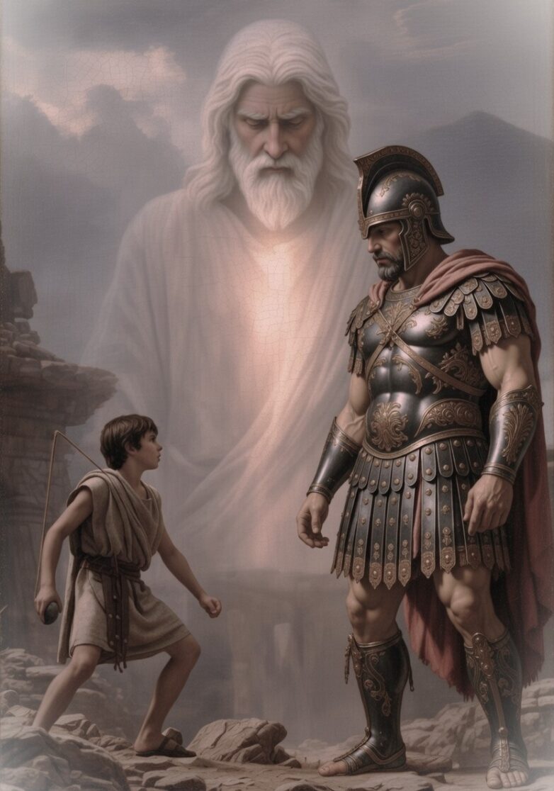 David and Goliath encounter (Grok AI)