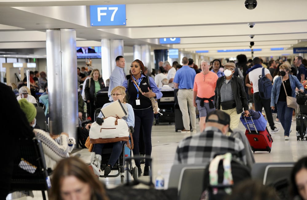 Crowded airport