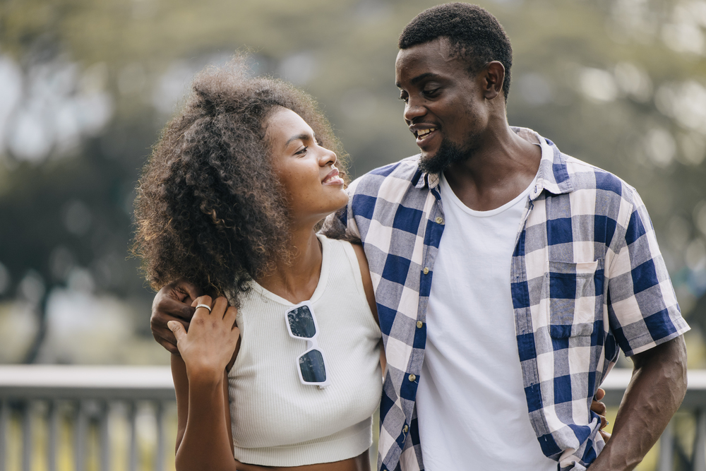 black couple dating