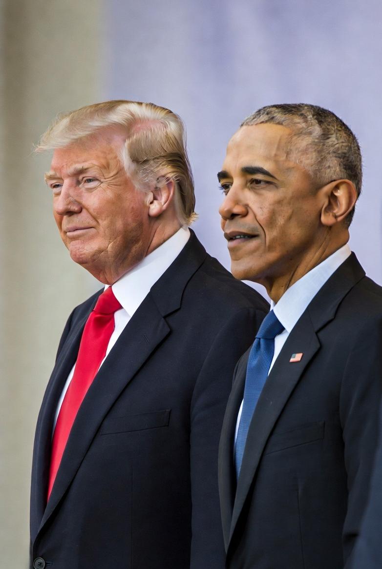 Donald Trump and Barack Obama - via eurAI