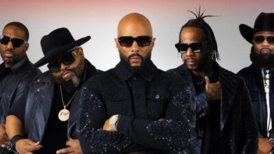 Jevon Dewand (center) and The Trap Starz (LtoR Isaac Carree, Jazze Pha, Blanco, and Gaz Money).