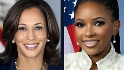 Kamala harris and Jasmine Crockett - via Facebook