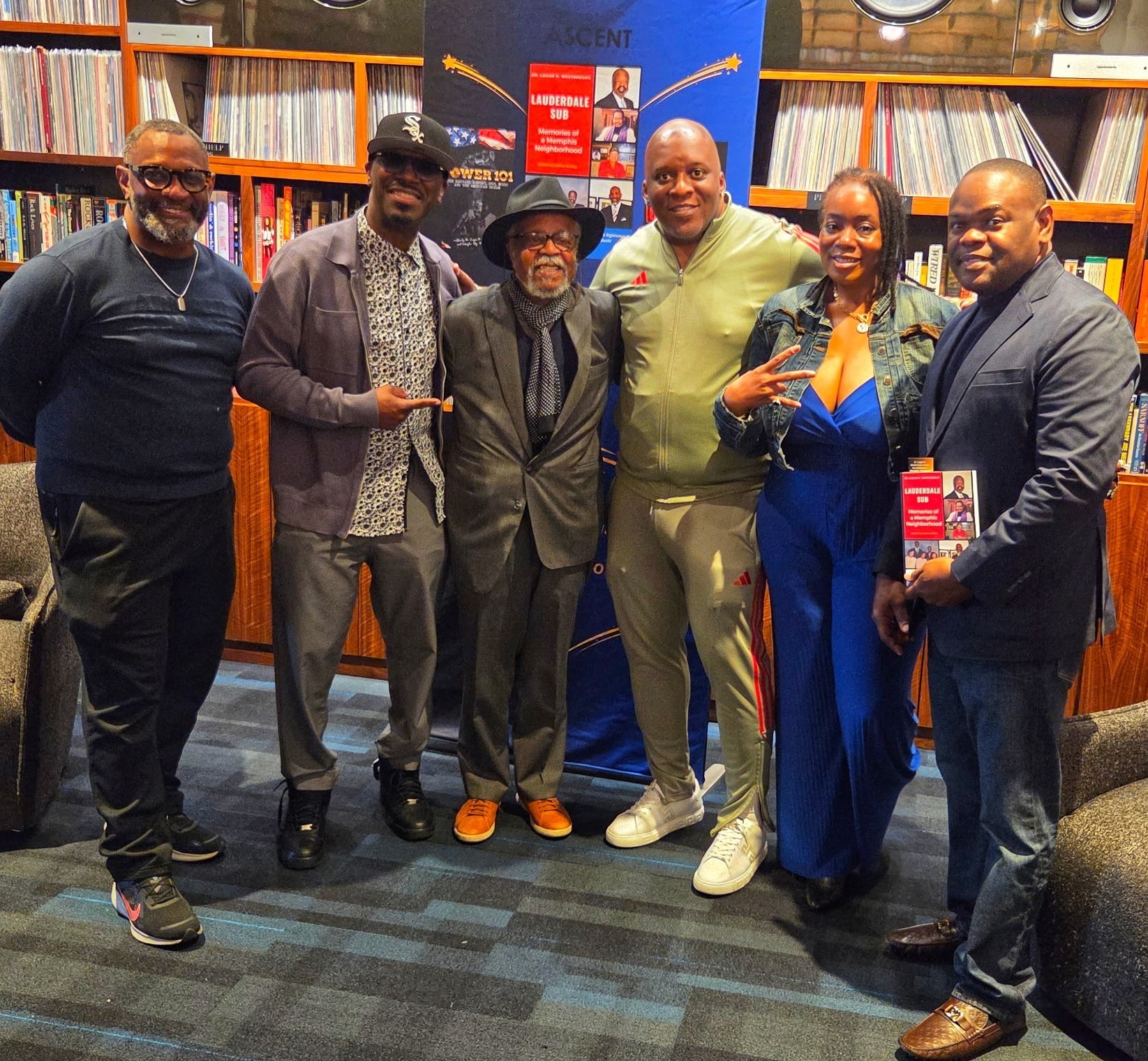 Leonard James - Ace Watkins - Dr Logan H Westbrooks - DJ Tony Neal - Nequil Rayford and Marcus Ward Feb-21-2026 Photo: Courtesy Logan Westbrooks
