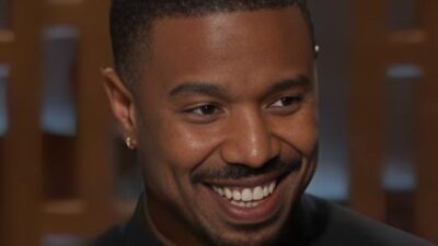Michael B Jordan (accepting Oscar) - screenshot