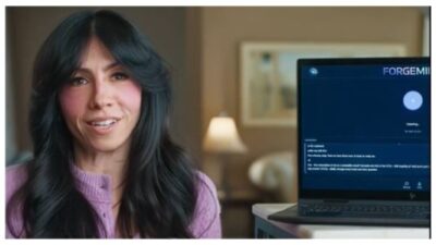 woman in love with her AI Octopus bot
