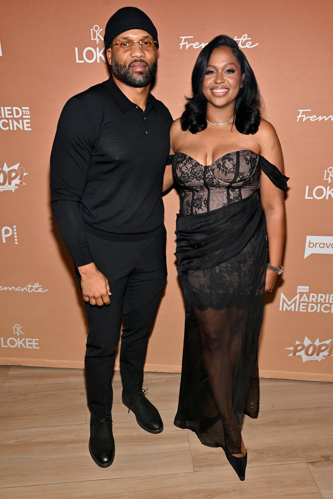 MARRIED TO MEDICINE -- "S12 Premiere Party" -- Pictured: (l-r) Chamar Milton, Brandi Milton -- (Photo by: Paras Griffin/Bravo)
