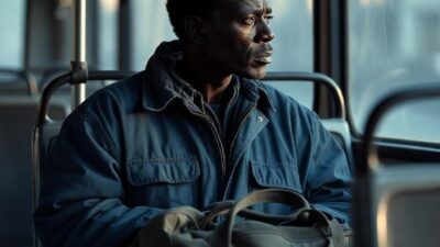 The man on the bus at dawn, carrying quiet uncertainty - via eurAI