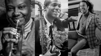 Pacific-Jazz-Orchestra-Miles-Trane-at-100-l-r-Sean-Jones-trumpet-Jacob-Scesney-saxophone-Emmet-Cohen-piano-credit-Courtest-of-PJO