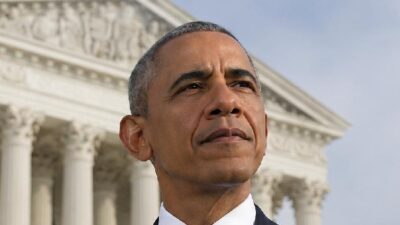 Barack Obama (in front of US Supreme Court)
