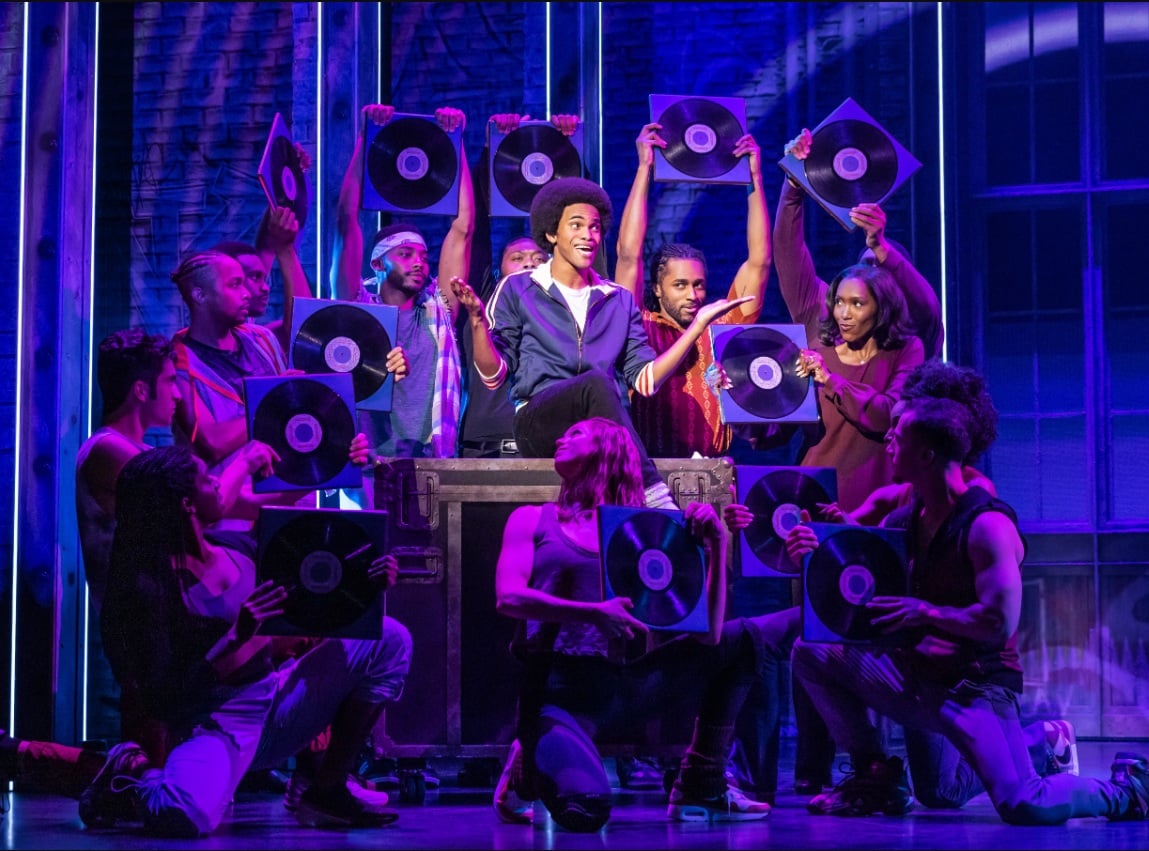 Brandon Lee Harris as 'Michael' and the cast of the MJ First National Tour. Photo by: Matthew Murphy