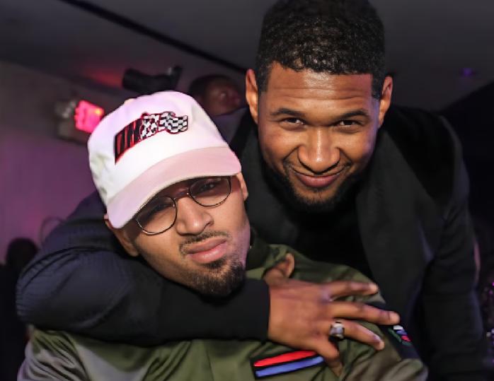 Chris Brown and Usher - via Getty