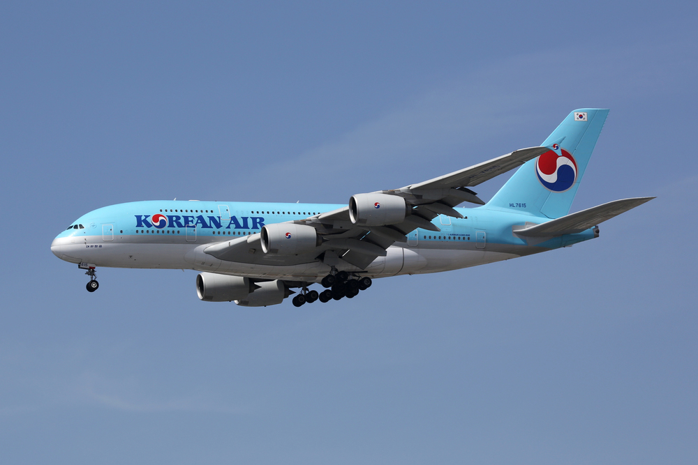 Korean Air in flight