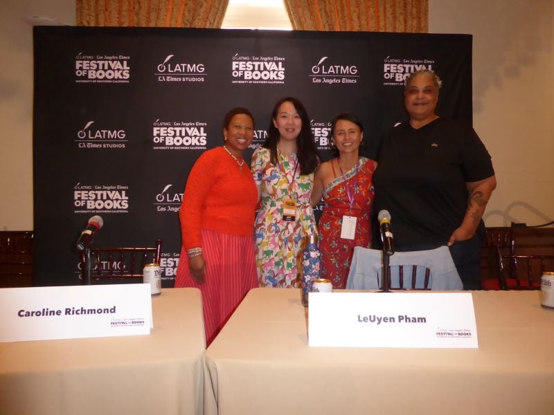 Glory Edim of Well-Read Black Girl, Caroline Richmond, LeUyen Pham, and Roxane Gay: Photo Credit, Ricky Richardson