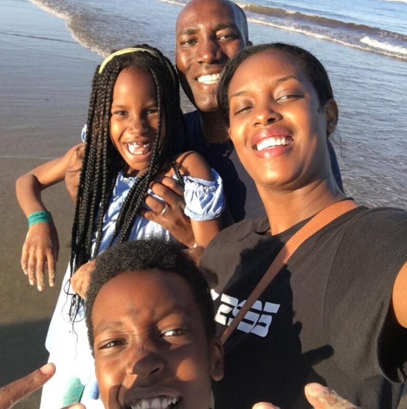 Georges Budagu Makoko and his family - via Instagram