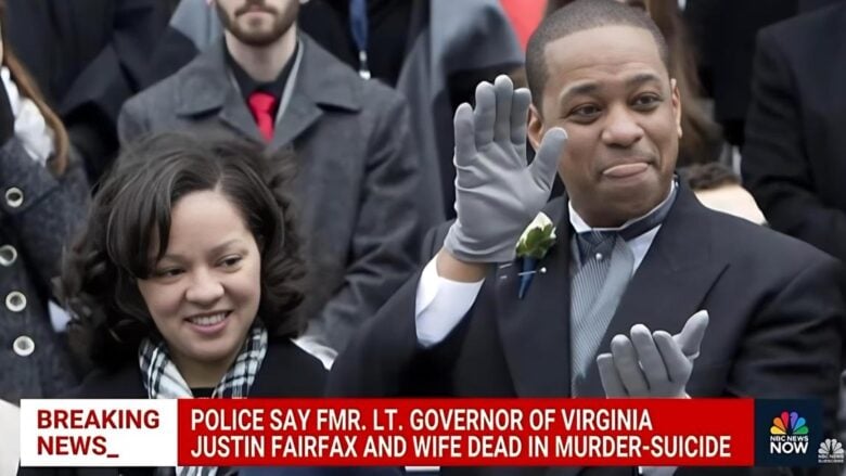 Justin Fairfax and wife - screenshot