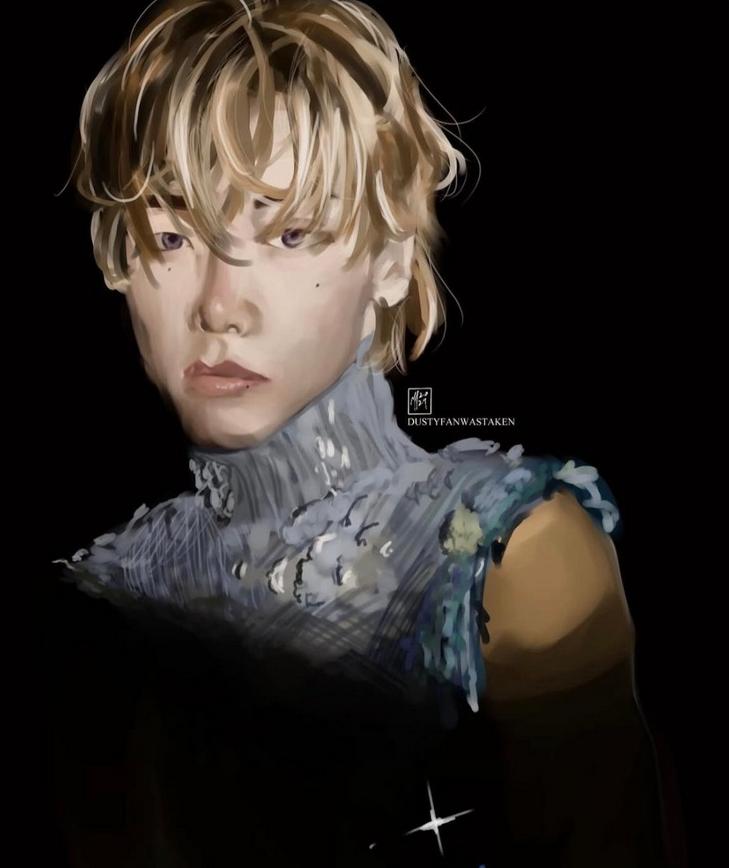 Madison Harrison drawing of BTS member