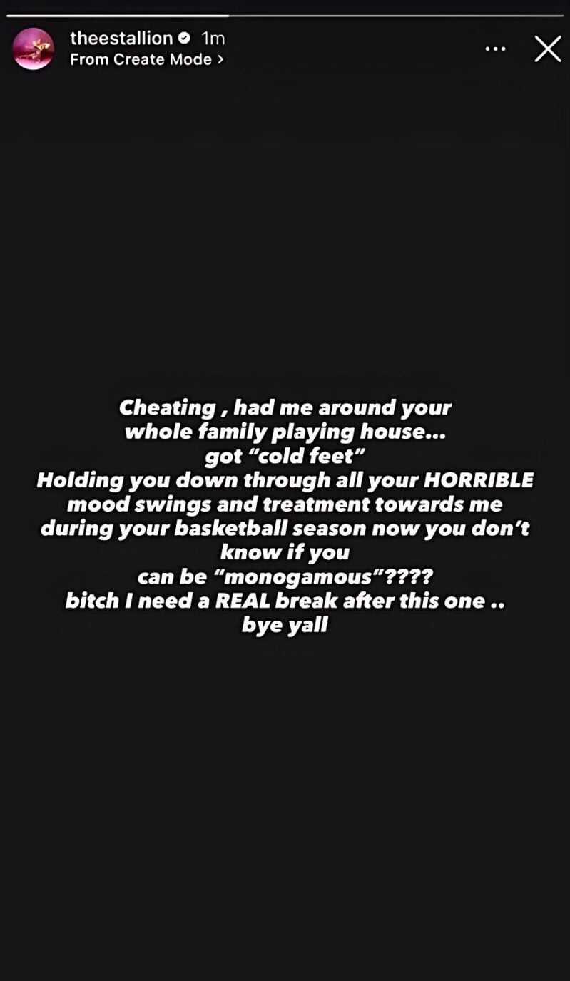 Megan Thee Stallion Klay Thompson IG post