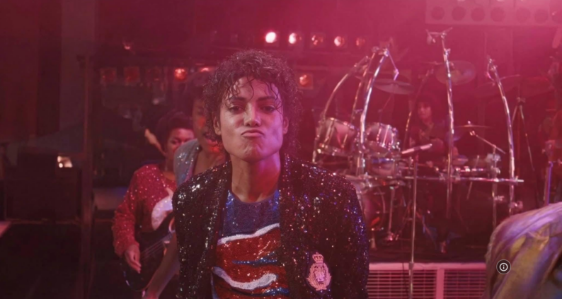 Jaafar Jackson as 'Michael Jackson' during Pepsi